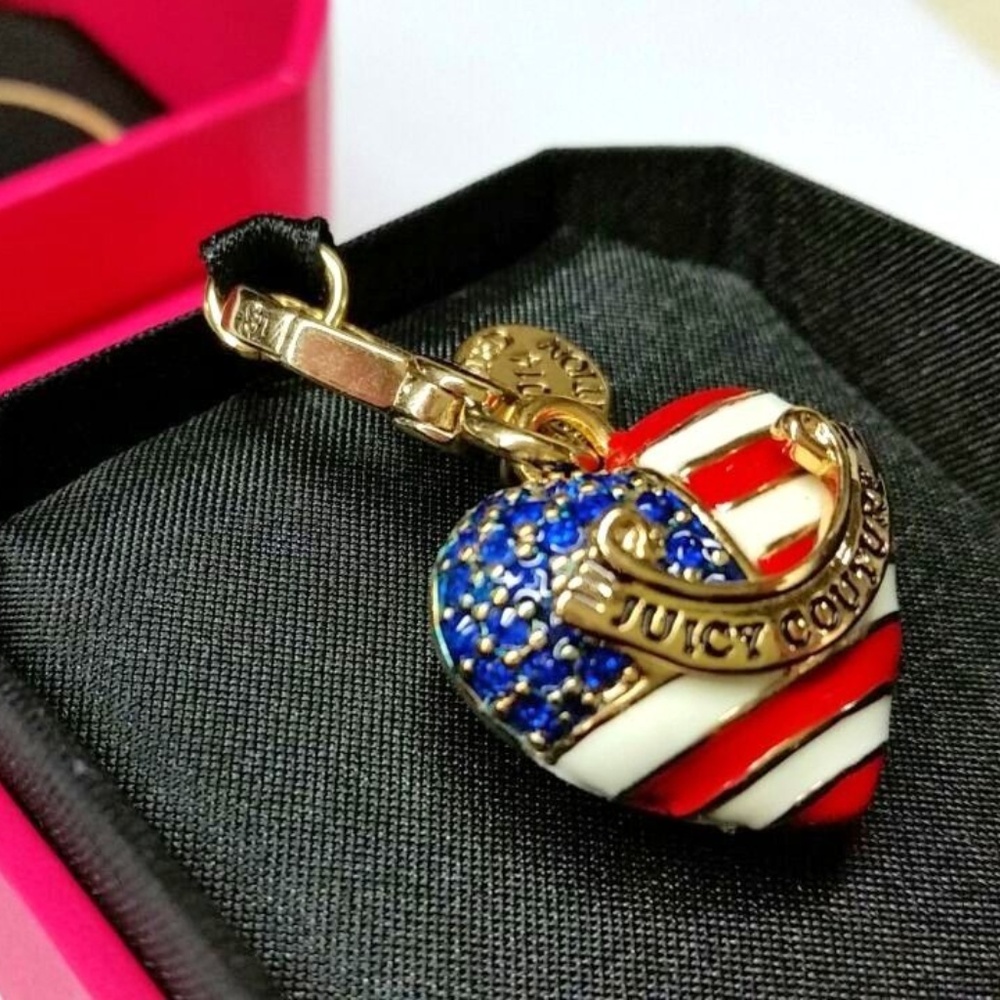 Juicy Couture AMERICANA HEART Charm RARE NIB